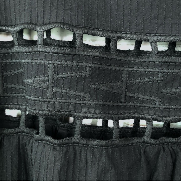 SEA NEW YORK Embroidered Cut Out Mini Shift Dress Black 0 - Picture 6 of 9